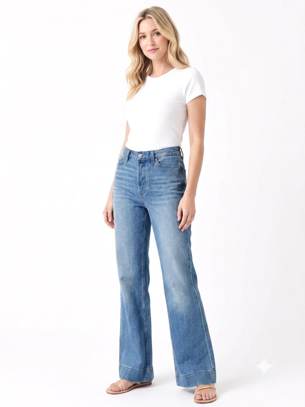 We The Free People Cerine Bootcut Jeans Cowgirl Blues Light Wash OB2123225